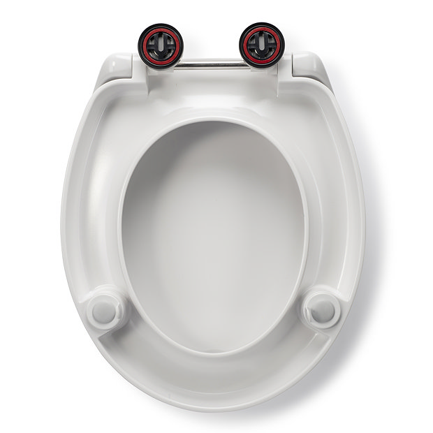 Croydex Ramor Raised Everfast Fixing AntiBacterial Soft Close Toilet Seat