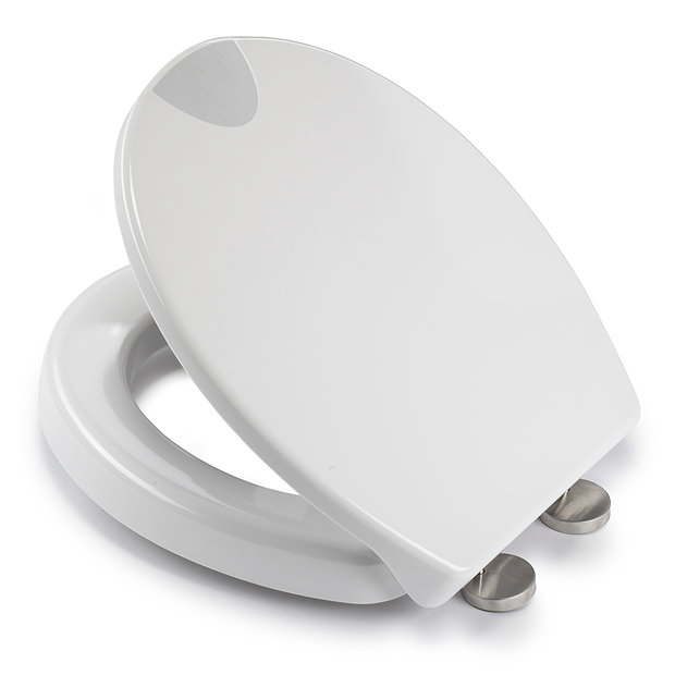 Croydex Ramor Raised Everfast Fixing AntiBacterial Soft Close Toilet Seat