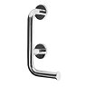 Croydex Right Hand Grab Bar with Toilet Roll Holder - Chrome