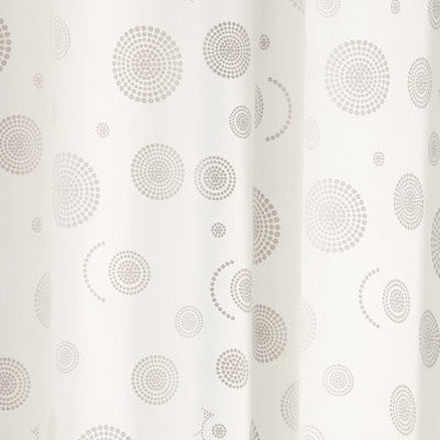 Croydex Round Circles Textile Shower Curtain W1800 x H1800mm - AF580522 Large Image