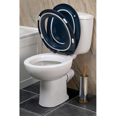 Croydex Safeflush Toilet Seat - Blue - WL110924H Profile Large Image