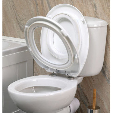 Croydex Safeflush Toilet Seat - White - WL110922H Profile Large Image