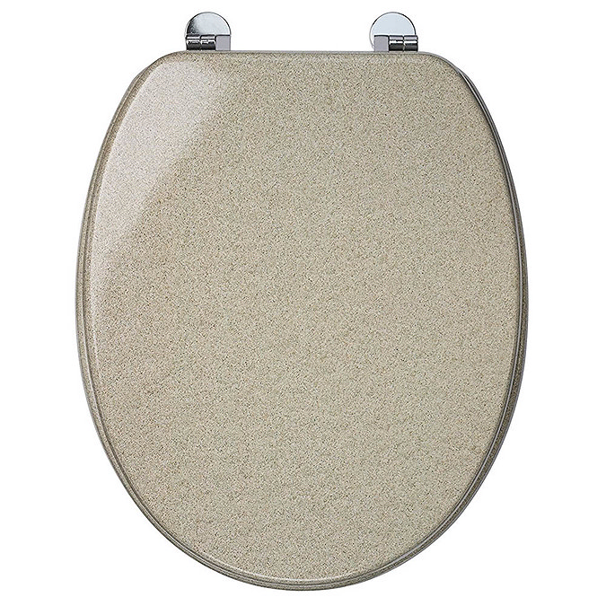 Croydex Sandstone Effect Moulded Wood Toilet Seat - WL532415  Profile Large Image