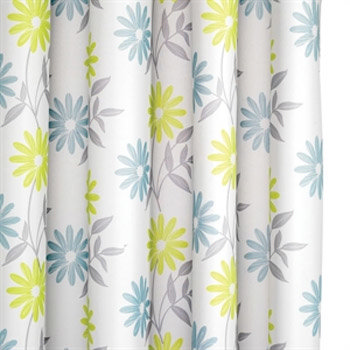 Croydex Scribble Flower Textile Shower Curtain W1800 x H1800mm - AF288926 Large Image