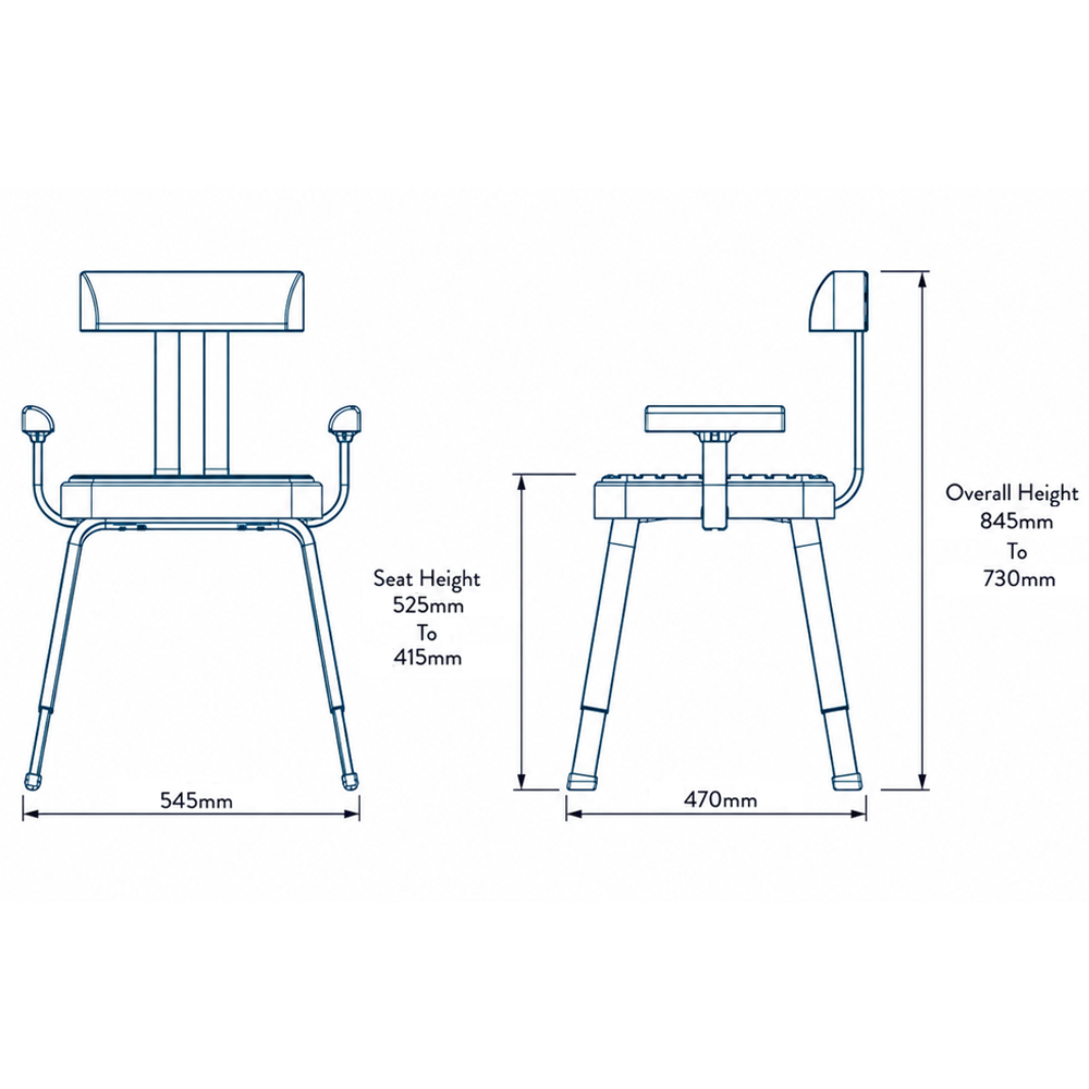 Croydex Serenity Shower Chair - Charcoal