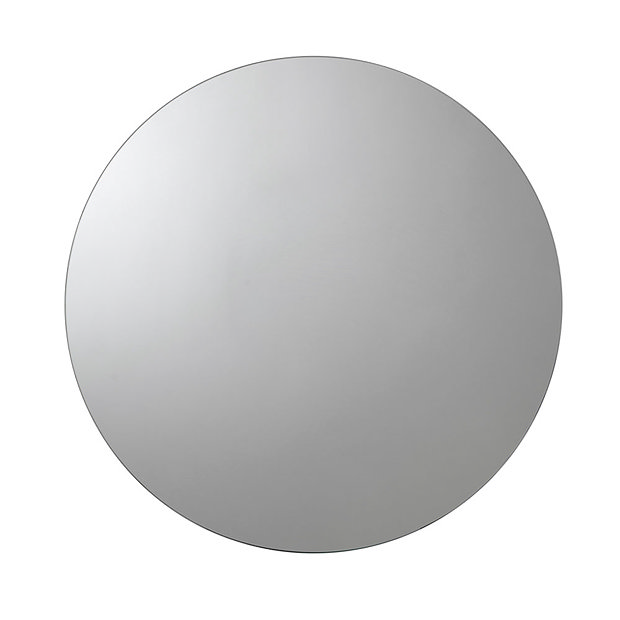Croydex Severn Circular Door Mirror Cabinet - Stainless Steel - WC836005  Standard Large Image