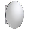 Croydex Severn Circular Door Mirror Cabinet - Stainless Steel - WC836005  additional Large Image