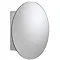 Croydex Severn Circular Door Mirror Cabinet - Stainless Steel - WC836005  additional Large Image