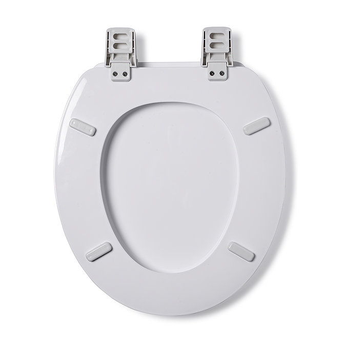 Croydex Shell Style Stick 'n' Lock Wooden Toilet Seat - WL611422