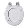 Croydex Shell Style Stick 'n' Lock Wooden Toilet Seat - WL611422