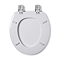 Croydex Shell Style Stick 'n' Lock Wooden Toilet Seat - WL611422