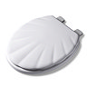 Croydex Shell Style Stick 'n' Lock Wooden Toilet Seat - WL611422
