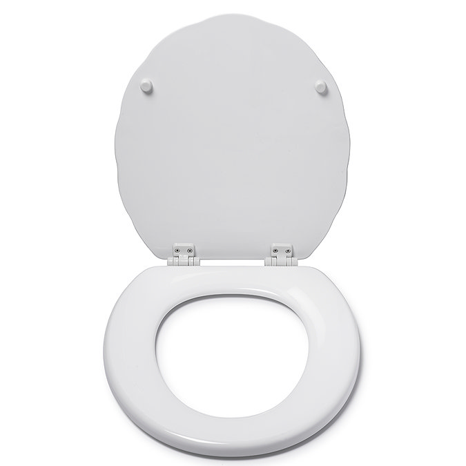Croydex Shell Style Stick 'n' Lock Wooden Toilet Seat - WL611422