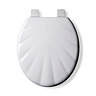 Croydex Shell Style Stick 'n' Lock Wooden Toilet Seat - WL611422
