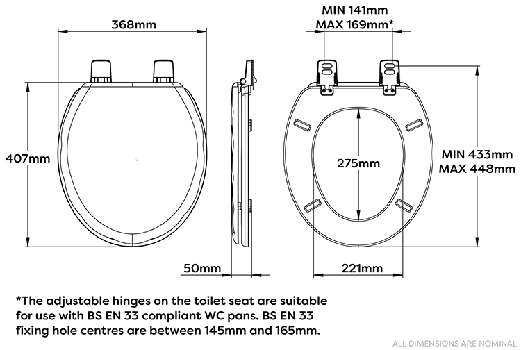Croydex Shell Style Stick 'n' Lock Wooden Toilet Seat - WL611422