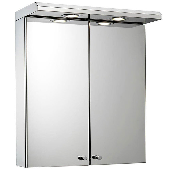 Croydex - Shire 2-Door Mirror Cabinet with Light & Shaver Socket - WC266205E Large Image