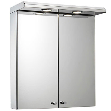 Croydex - Shire 2-Door Mirror Cabinet with Light & Shaver Socket - WC266205E Profile Large Image