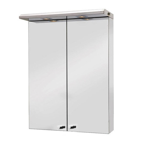 Croydex Shire Double Door Stainless Steel Illuminated Cabinet - WC266105ARE Large Image