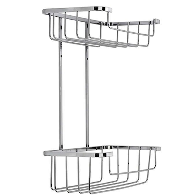 Croydex Shower Storage Basket Chrome - 2 Tier  Standard Large Image