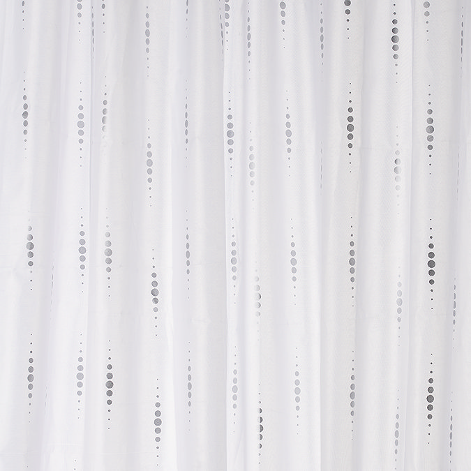 Croydex Silver Dotty Shower Curtain W1800 x H1800mm