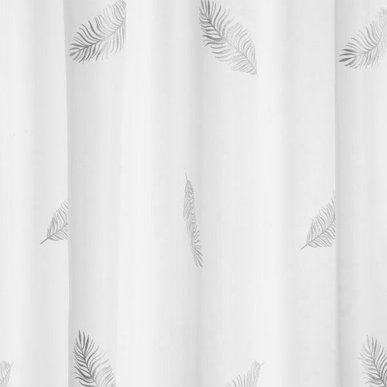 Croydex Silver Feather Textile Shower Curtain 1800 x 1800mm - AF560640 Large Image