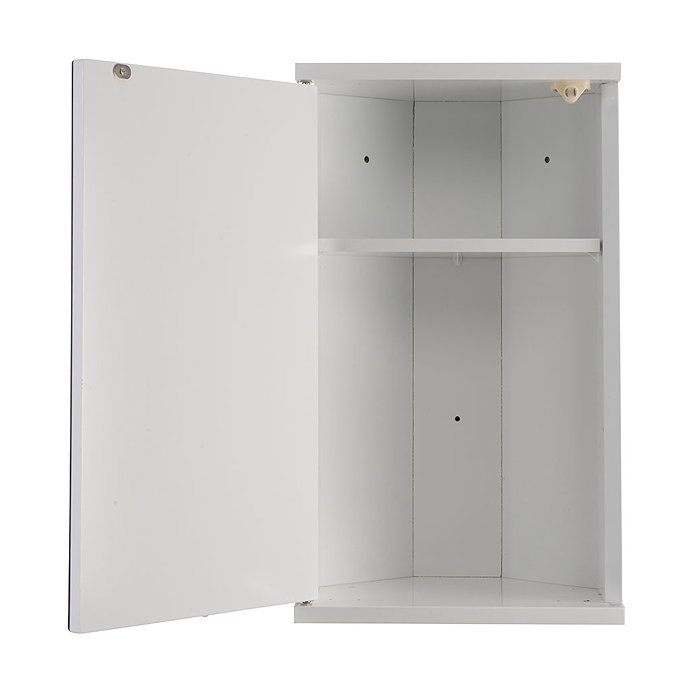 Croydex Simplicity Single Door Corner Cabinet - WC257222  In Bathroom Large Image