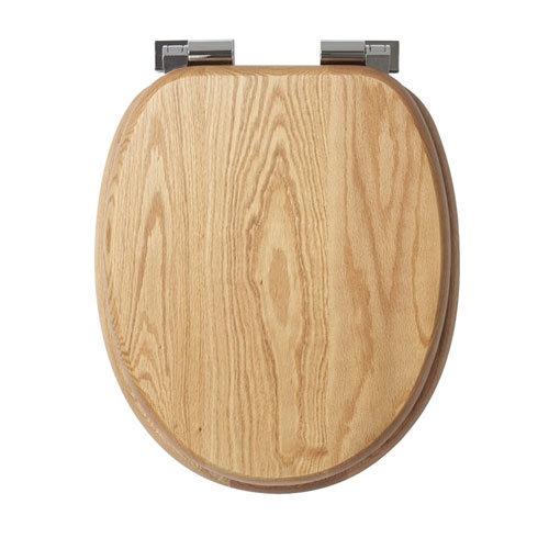 Croydex Sit Tight Bloomfield Solid Oak Soft Close Toilet Seat
