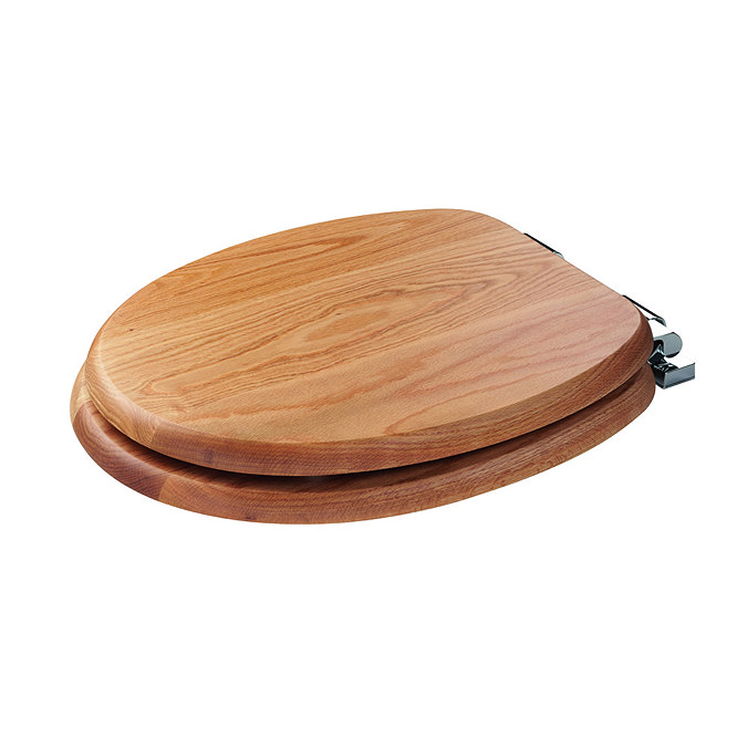Croydex Sit Tight Bloomfield Solid Oak Soft Close Toilet Seat - WL531176H Feature Large Image