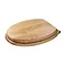 Croydex Sit Tight Bloomfield Solid Oak Toilet Seat with Brass Hinges - WL531076H Profile Large Image