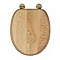 Croydex Sit Tight Bloomfield Solid Oak Toilet Seat with Brass Hinges - WL531076H Feature Large Image