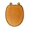 Croydex Sit Tight Douglas Antique Pine Toilet Seat with Brass Hinges - WL530750H Profile Large Image