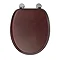 Croydex Sit Tight Douglas Mahogany Effect Toilet Seat with Chrome Hinges - WL530652H Feature Large I