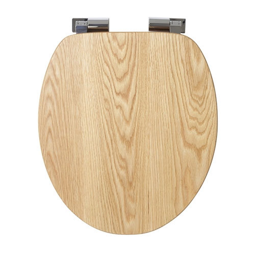 Croydex Sit Tight Fitzroy Solid Oak Soft Close Toilet Seat WL531276H