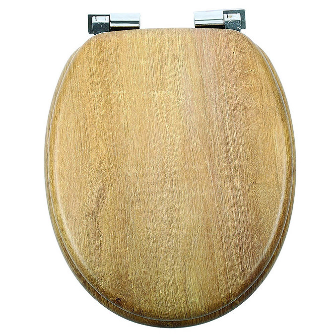 Croydex Sit Tight Watson Teak Effect Soft Close Toilet Seat - WL533386 Profile Large Image