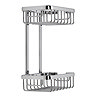 Croydex Slimline Aluminium Two Tier Shower Basket - QM786041  Profile Large Image