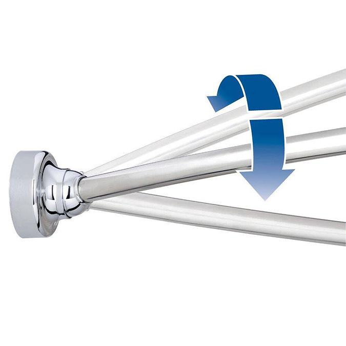 Croydex Space Saving Shower Curtain Rod - AD179441 Profile Large Image