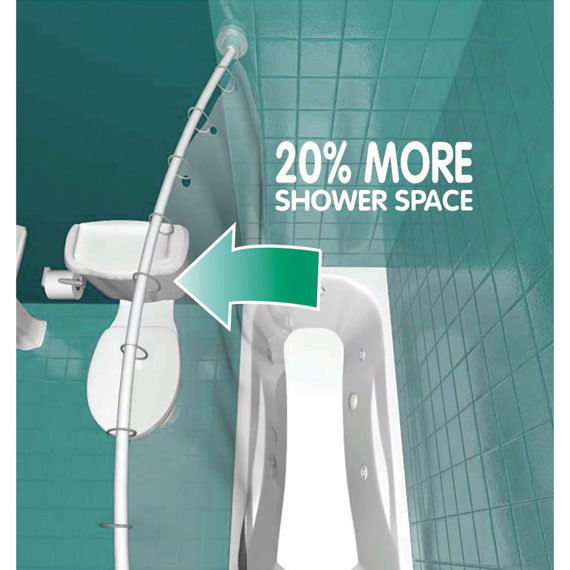 Croydex Space Saving Shower Curtain Rod - AD179441  Feature Large Image