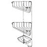 Croydex Stainless Steel 3-Tier Corner Basket - QM392841  Profile Large Image