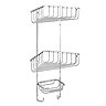 Croydex Stainless Steel 3-Tier Corner Basket - QM392841 Large Image