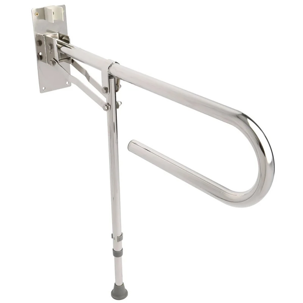 Croydex Stainless Steel Fold Away Hand Rail with Drop Down Leg - AP502941