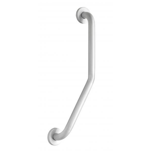 Croydex Stainless Steel White Angled Grab Bar AP501322 at Victorian