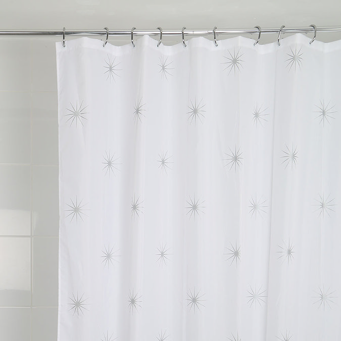 Croydex Stellar Textile Shower Curtain W1800 x H1800mm - AF584740  Standard Large Image