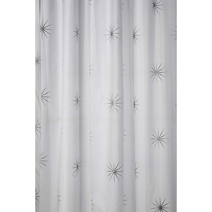 Croydex Stellar Textile Shower Curtain W1800 x H1800mm - AF584740  In Bathroom Large Image