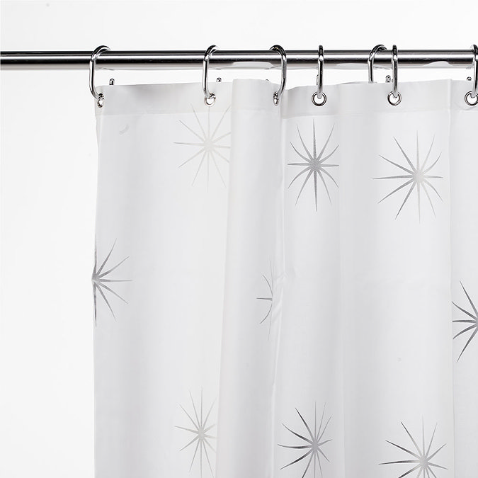 Croydex Stellar Textile Shower Curtain W1800 x H1800mm - AF584740 Large Image