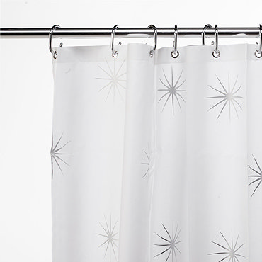 Croydex Stellar Textile Shower Curtain W1800 x H1800mm - AF584740  Profile Large Image