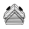 Croydex Stick n Lock 3 Tier Corner Basket - Matt Black