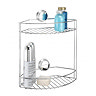Croydex Stick N Lock Plus 2 Tier Storage Basket - QM280841  Profile Large Image