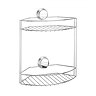 Croydex Stick N Lock Plus 2 Tier Storage Basket - QM280841 Large Image