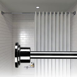 Croydex Stick N Lock Premium Telescopic Rod - Chrome - AD230041