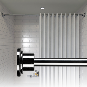 Croydex Stick N Lock Premium Telescopic Rod - Chrome - AD230041